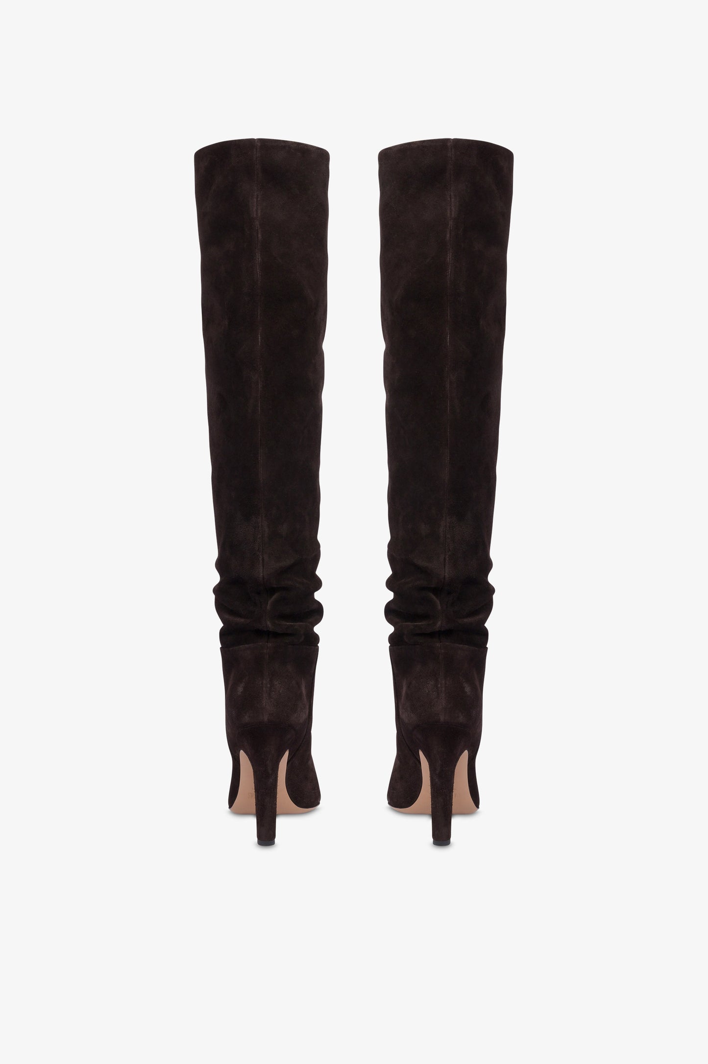 Boots in ebony calf suede leather.