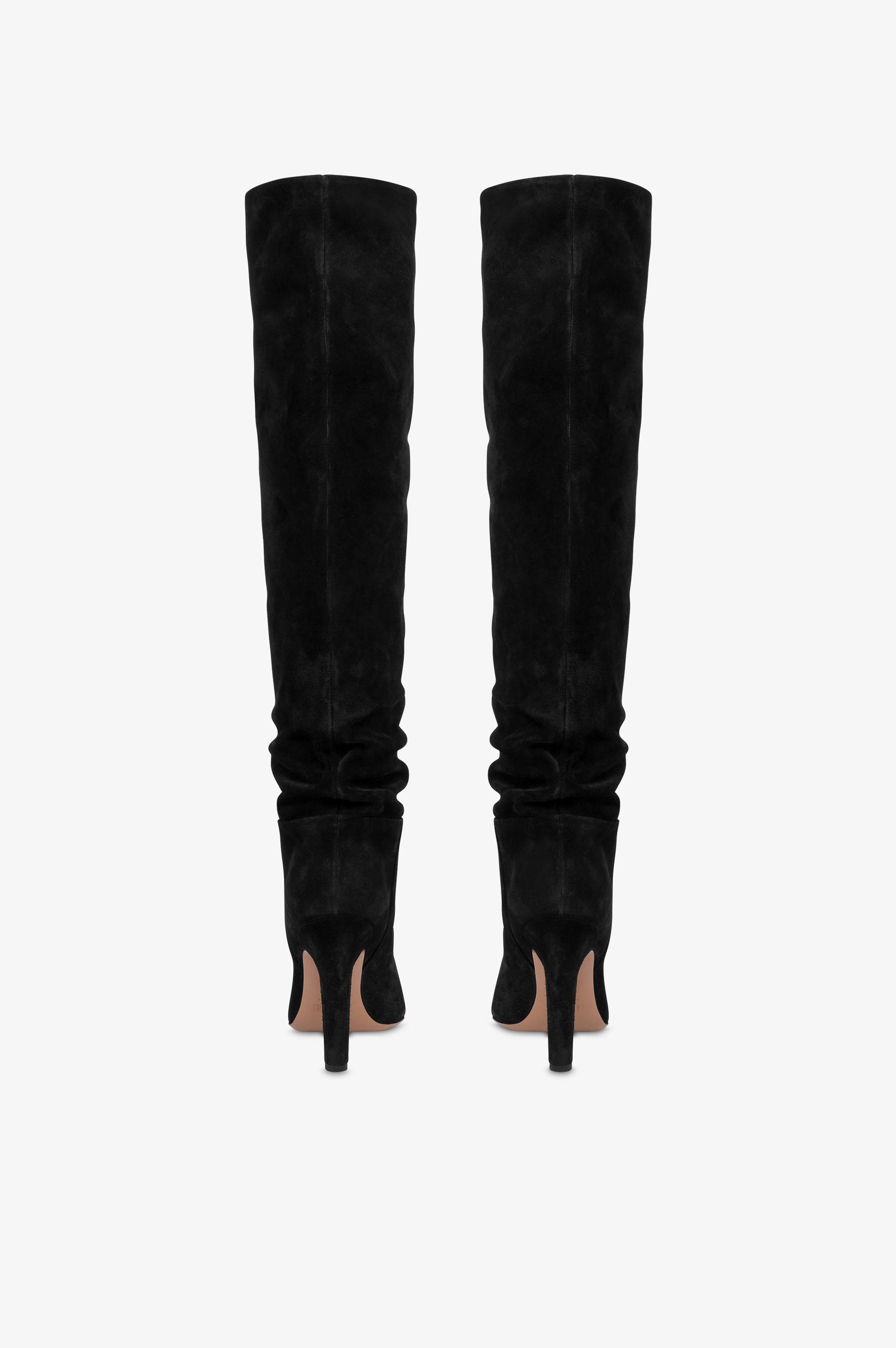 Stiefel aus schwarzem Kalbsleder.