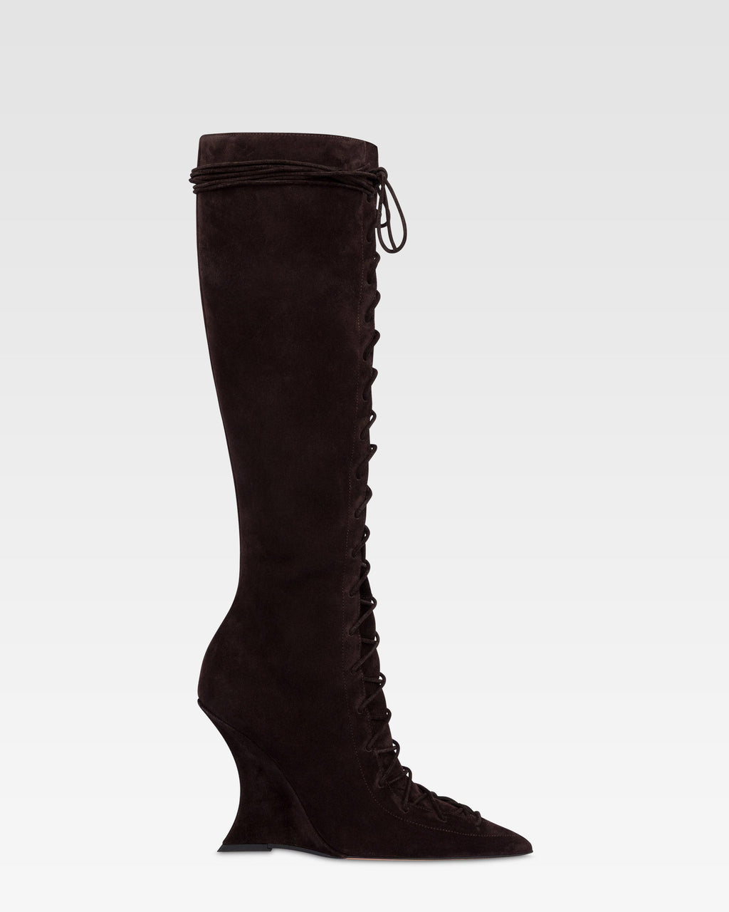 Boots in ebony calf suede leather.