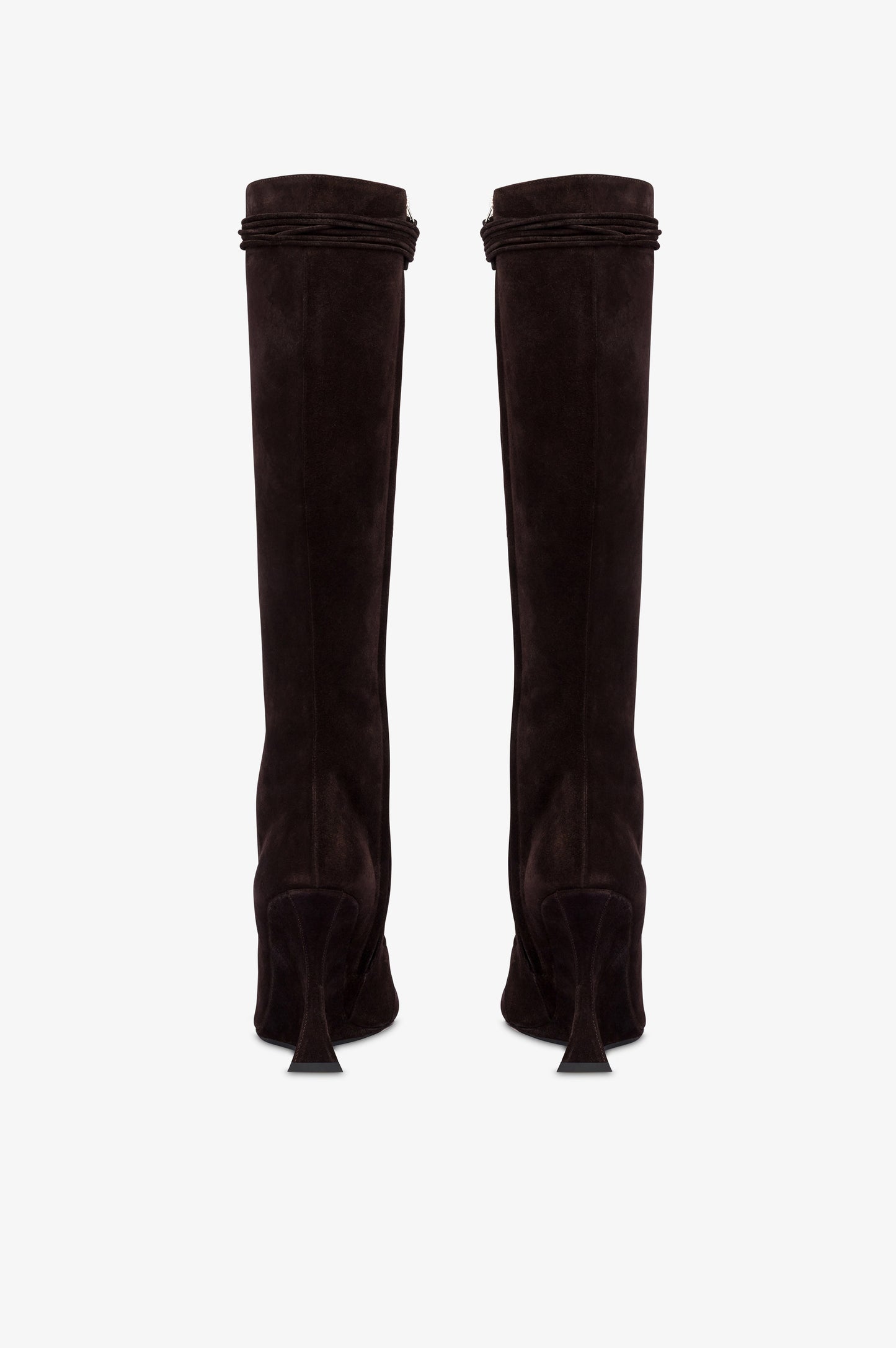 Stivali in pelle scamosciata ebano