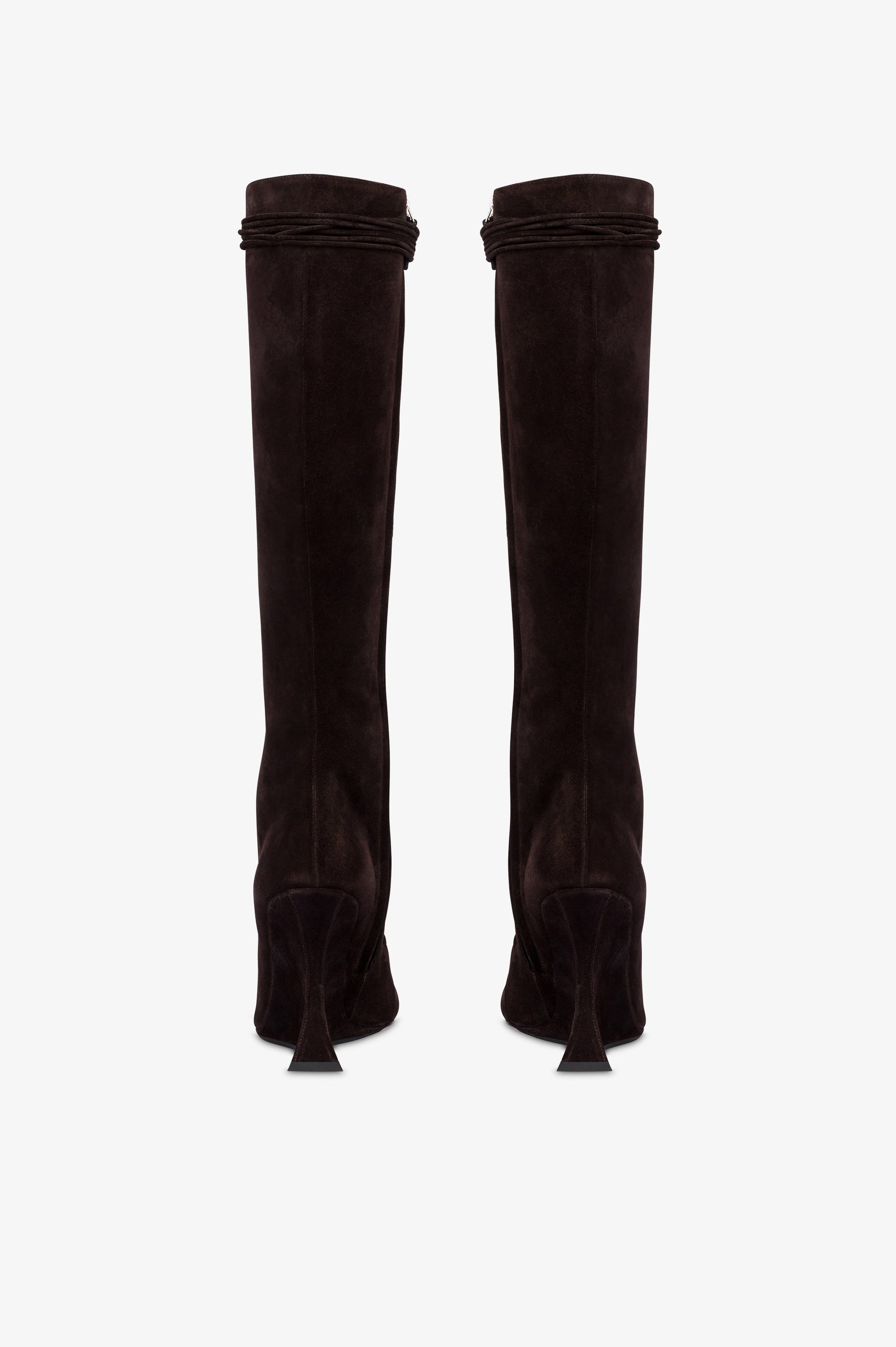 Stivali in pelle scamosciata ebano