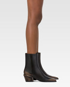 Stivaletti in pelle spazzolata nera