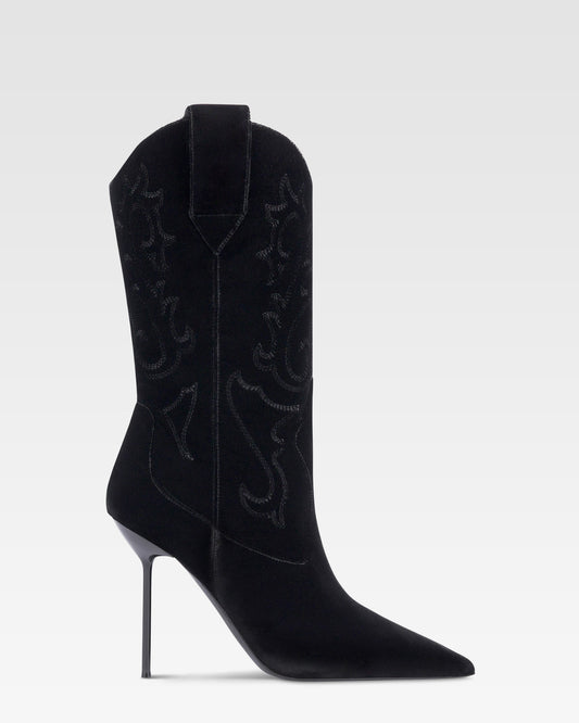 Stivali in velluto nero