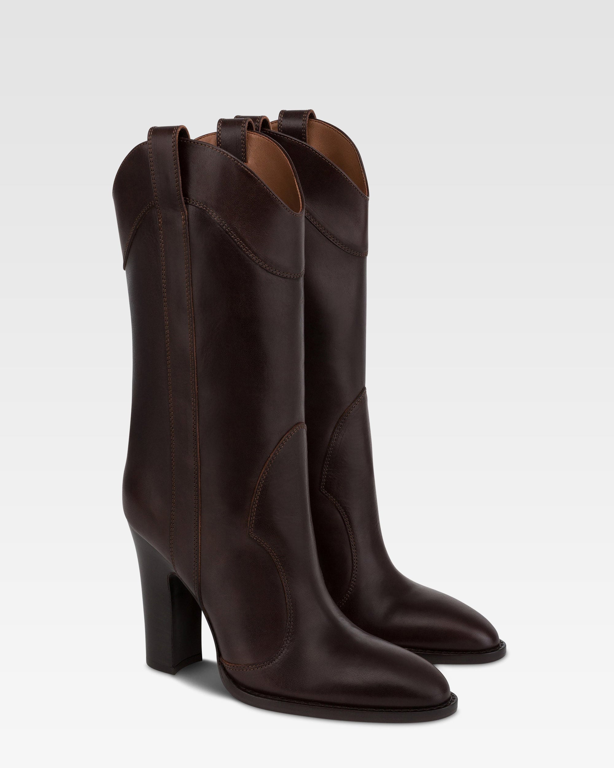 Stivaletti in pelle ebano