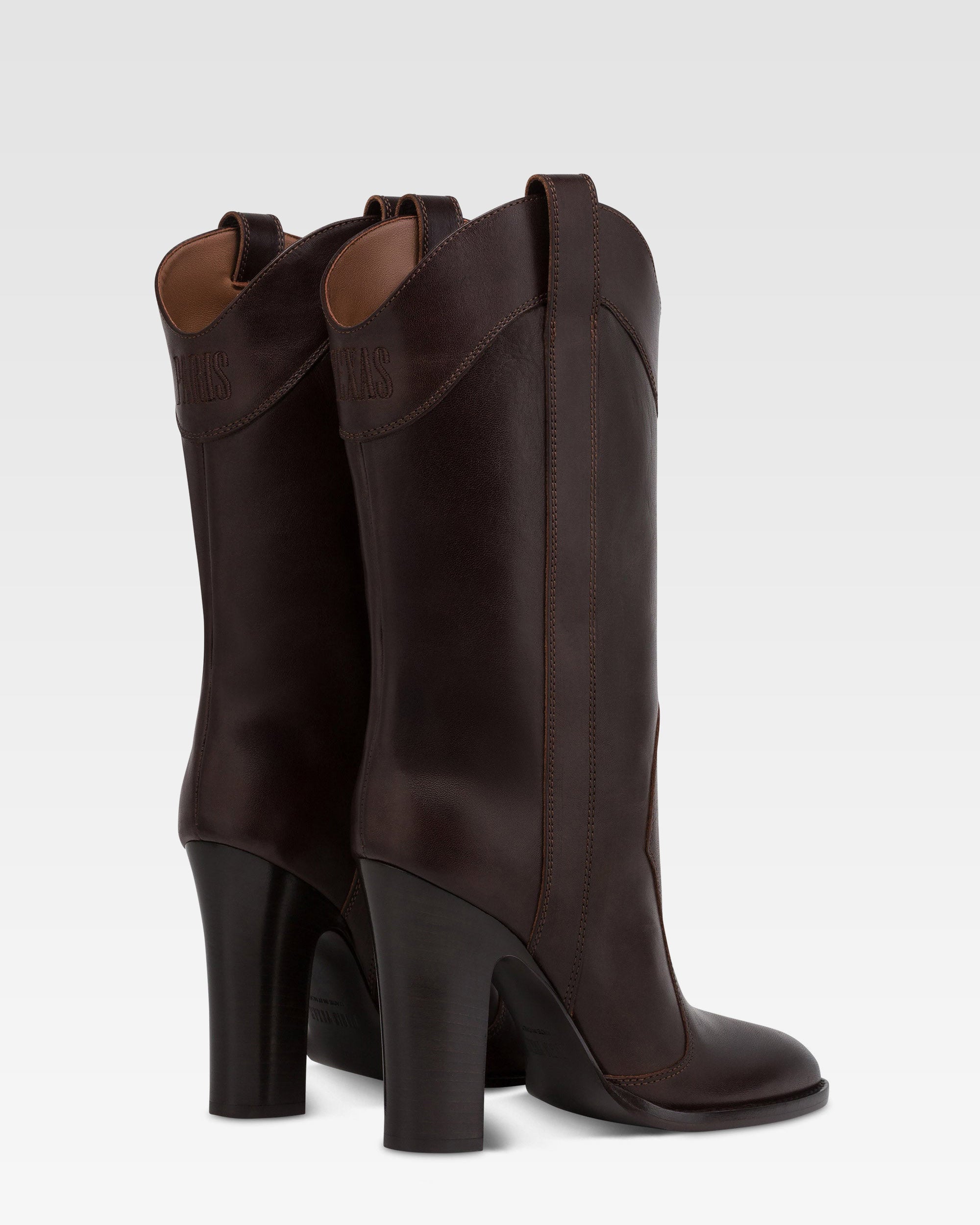 Stivaletti in pelle ebano