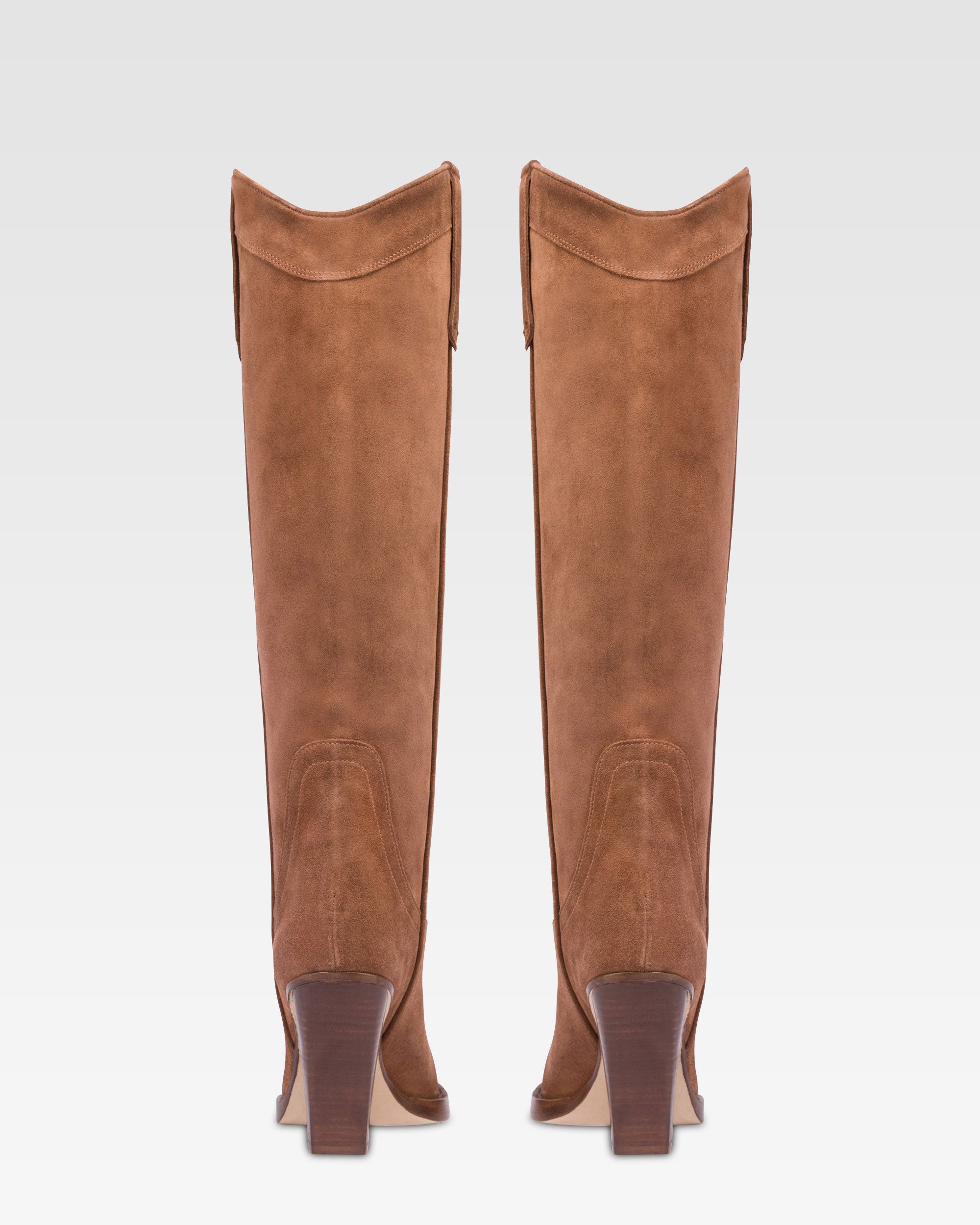 Boots in brown velour