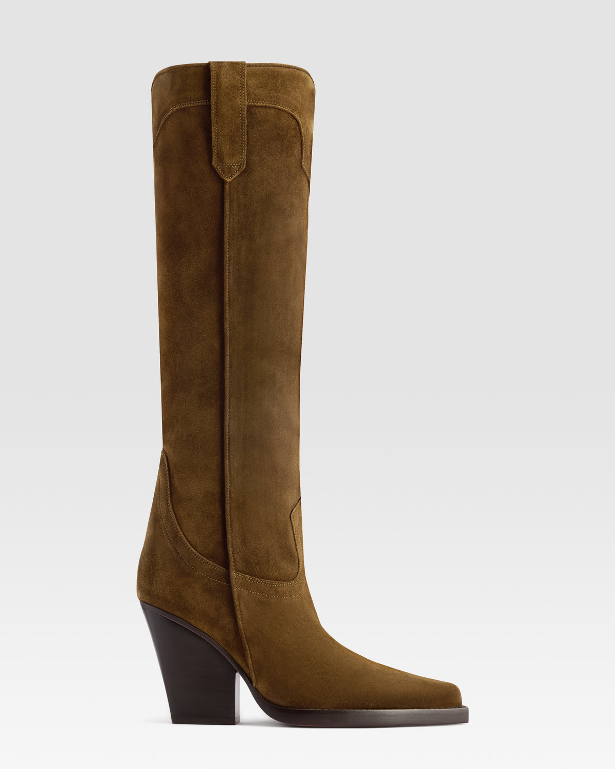 STIVALE TEXANO IN PELLE SCAMOSCIATA