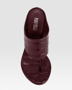 mule infradito in pelle stampa coccodrillo