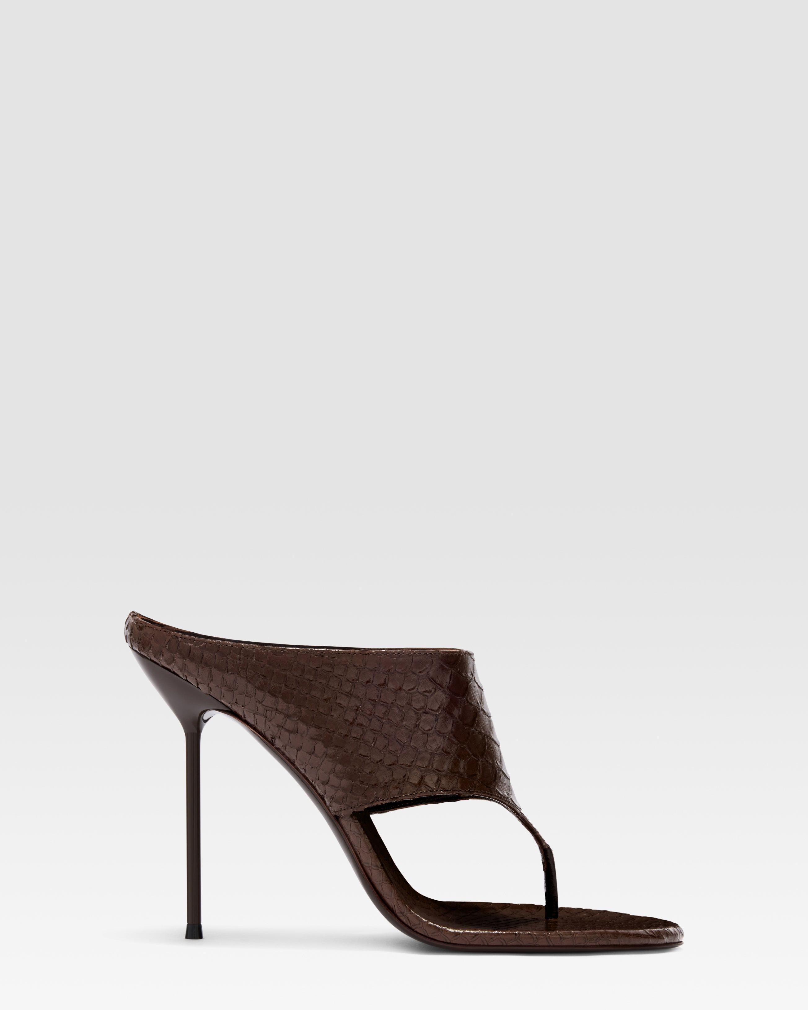 THONG MULE IN PYTHON-PRINT LEATHER