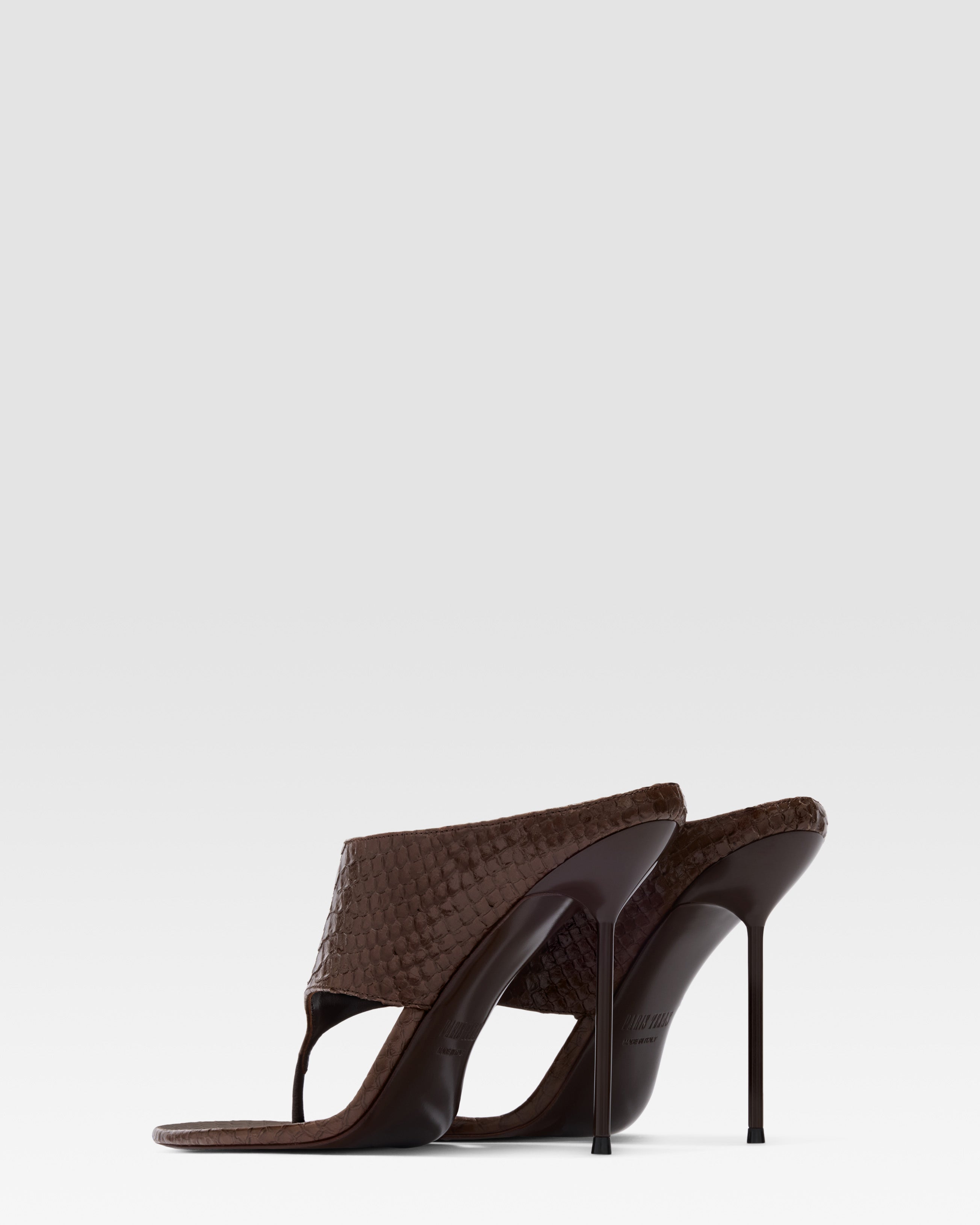 THONG MULE IN PYTHON-PRINT LEATHER