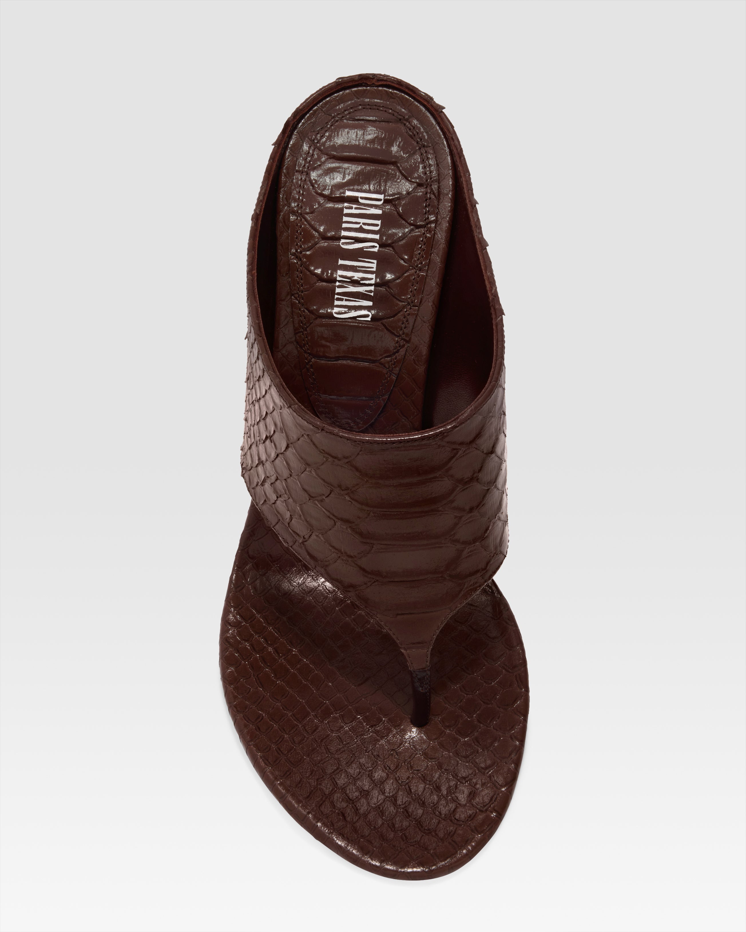 THONG MULE IN PYTHON-PRINT LEATHER