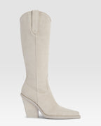 Texan boots in angora calf suede leather