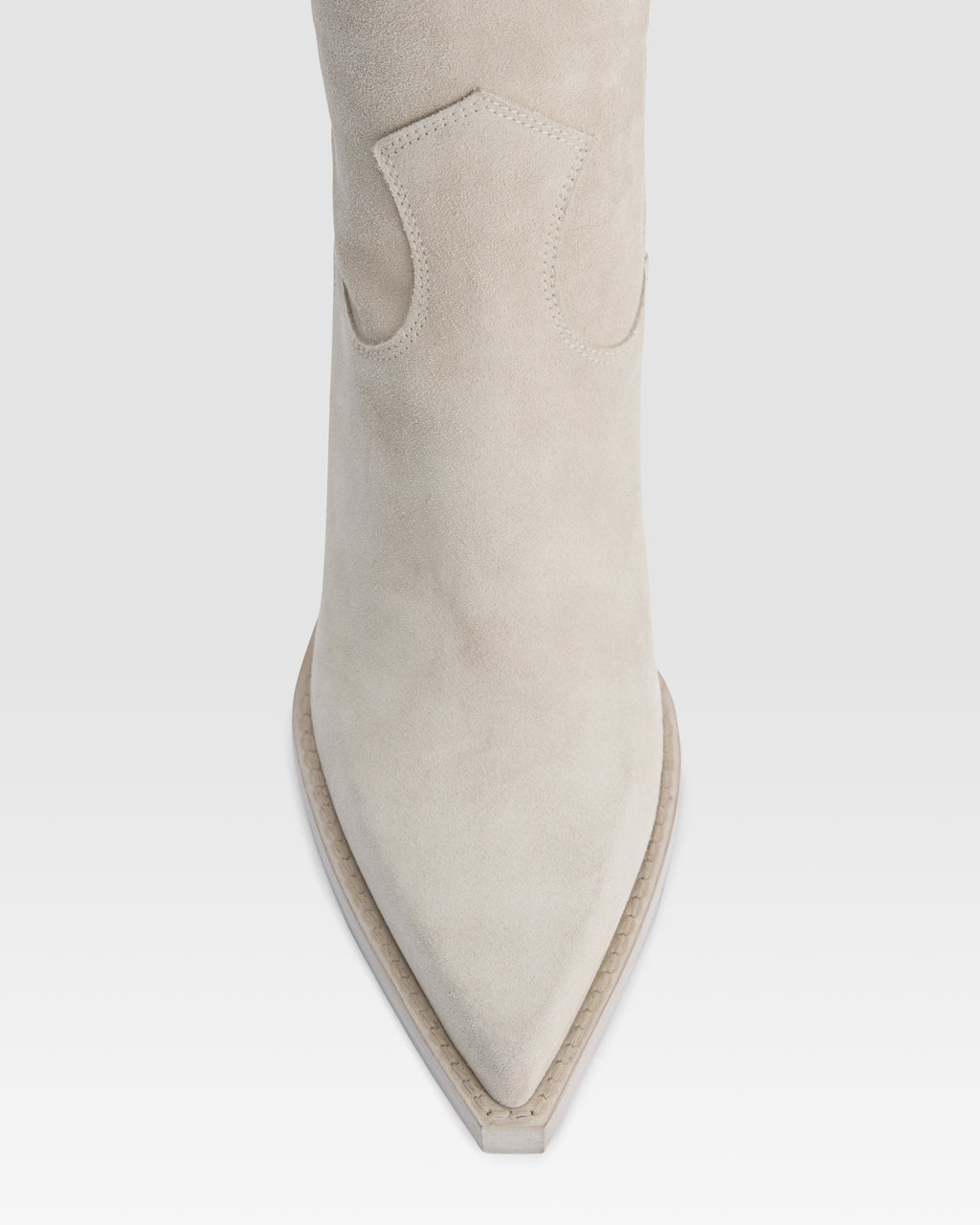 Texan boots in angora calf suede leather