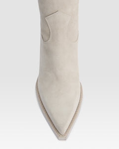 Texan boots in angora calf suede leather