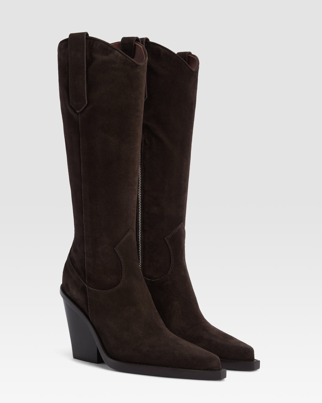 Stivale texano in pelle scamosciata