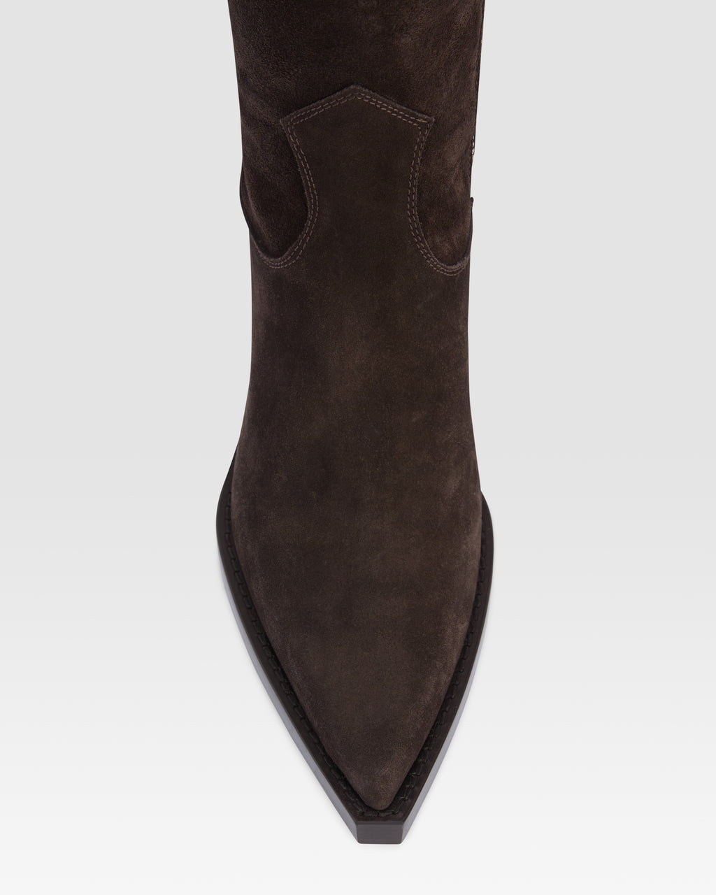 Stivale texano in pelle scamosciata