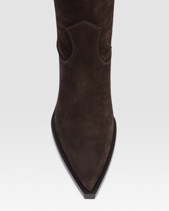 Stivale texano in pelle scamosciata
