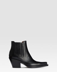 Bottine en cuir verni — BLACK