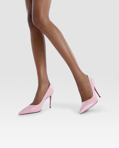 Pumps in petal pink brushed calf leather