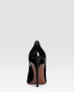 Pumps in black brushed calf leather