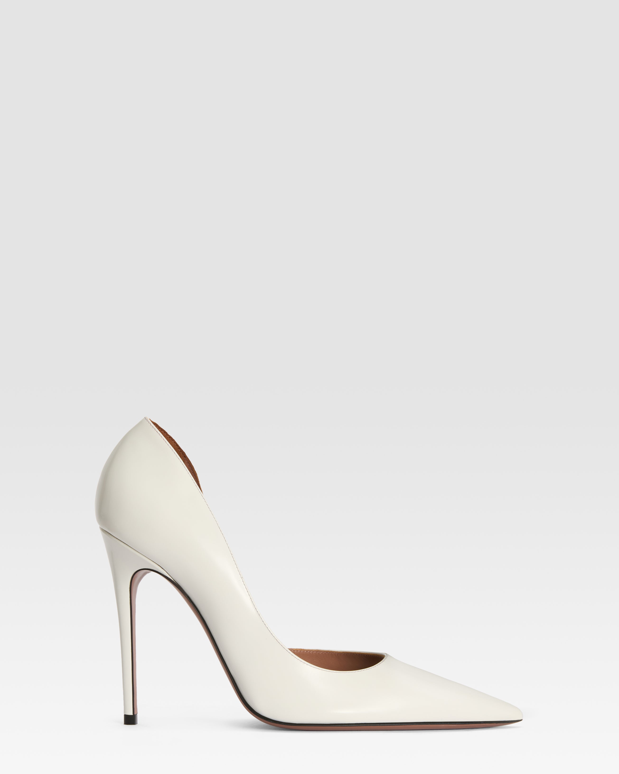 Pumps in white brushed calf leather - Paris Texas – Paris Texas US