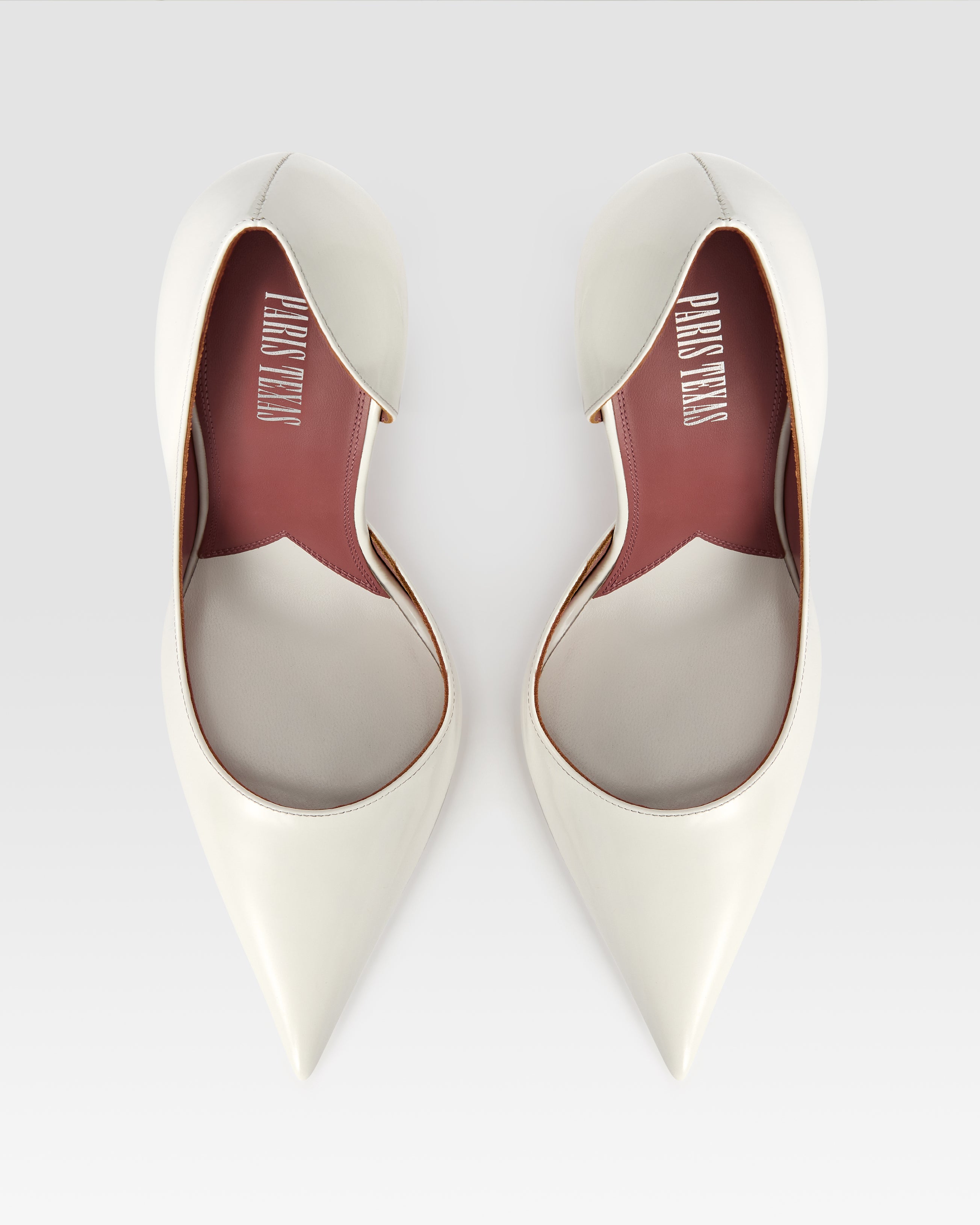 Pumps in white brushed calf leather - Paris Texas – Paris Texas US