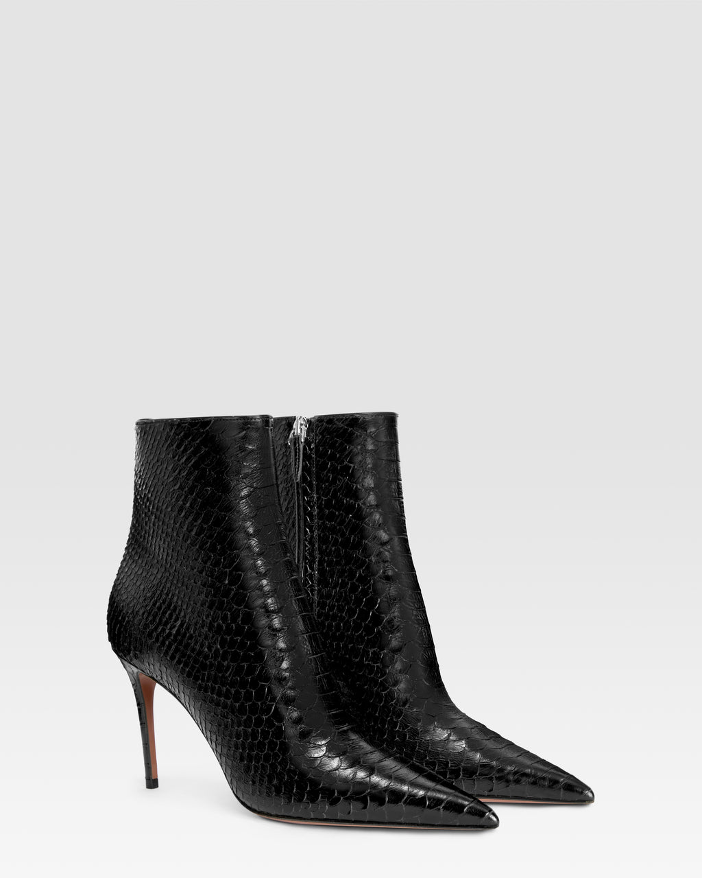 Python Boots Ankle Ankle boots in black printed python leather - Paris Texas – Paris Texas US
