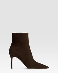 Ankle boots in ebony calf suede leather — EBONY