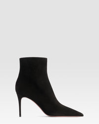 STIVALETTO IN PELLE SCAMOSCIATA — BLACK