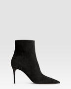 Ankle boots in black calf suede leather