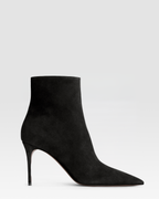 Ankle boots in black calf suede leather
