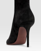 Ankle boots in black calf suede leather