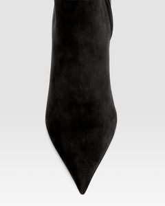 Ankle boots in black calf suede leather