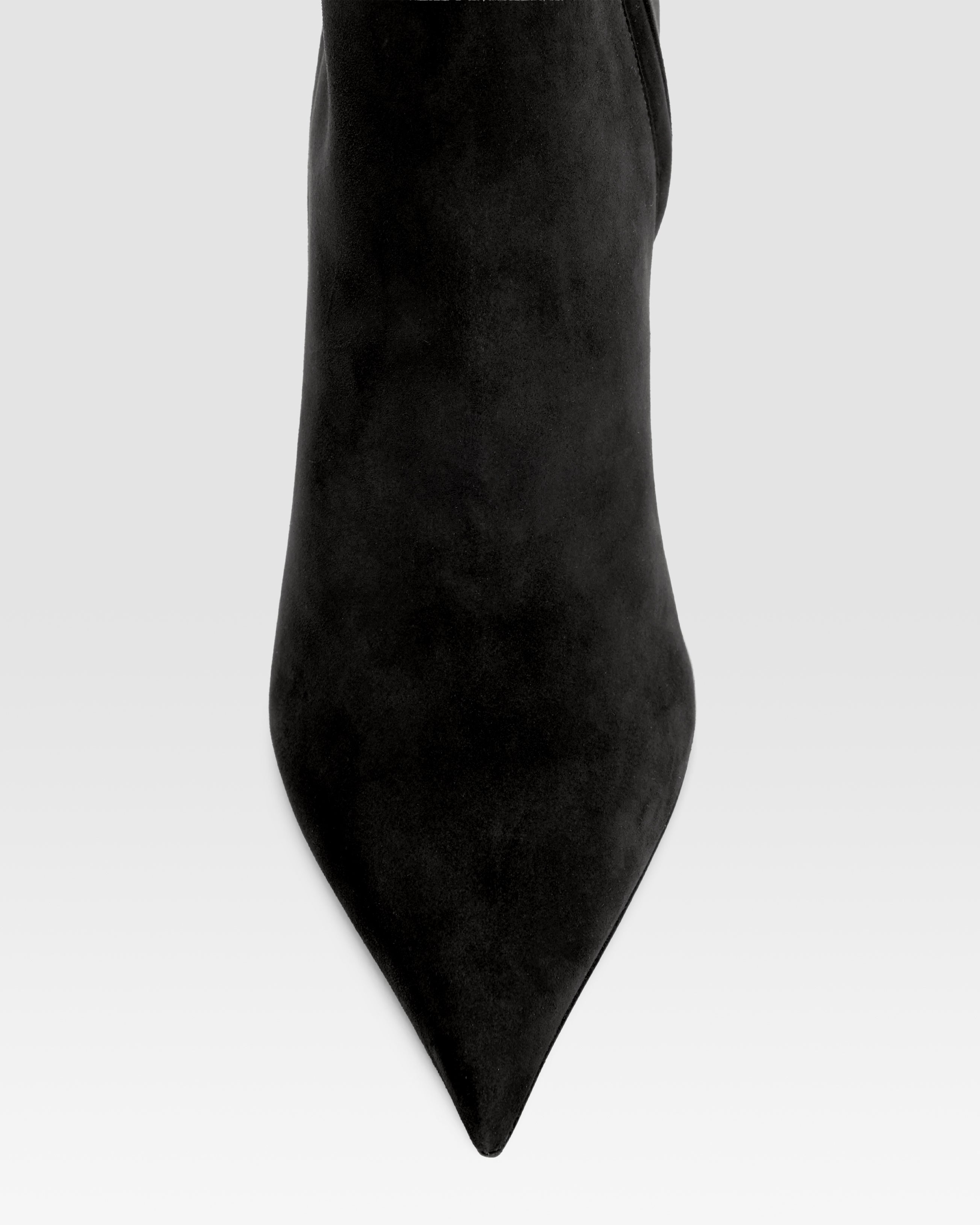 Ankle boots in black calf suede leather