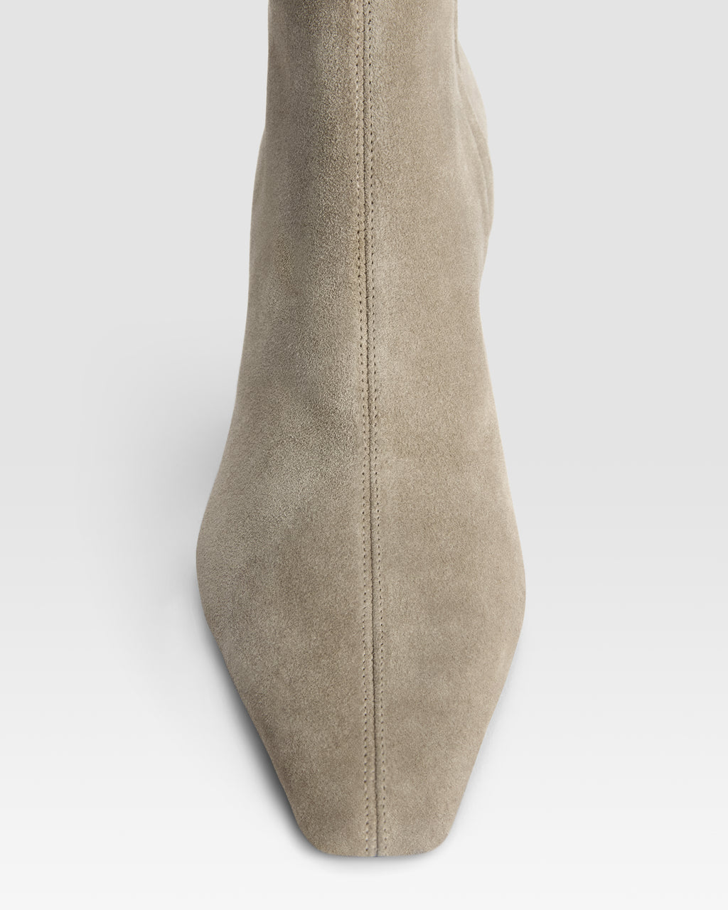 Ankle boots in stone calf suede leather
