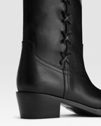 Boots in black calf leather