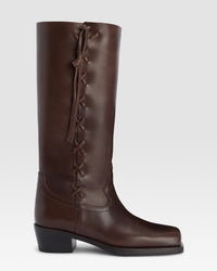 Boots in black calf leather — CHOCOLATE