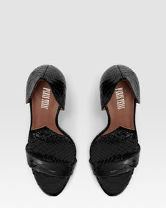 SANDALIA DE PIEL CON EFECTO PITON