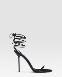 NAPPA LEATHER SANDAL — BLACK