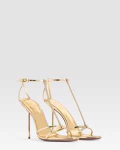 SPIEGELLEDER T-STRAP SANDALE