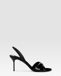 SANDALO IN VERNICE — BLACK