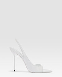 PATENT LEATHER SANDAL — OPTIC WHITE
