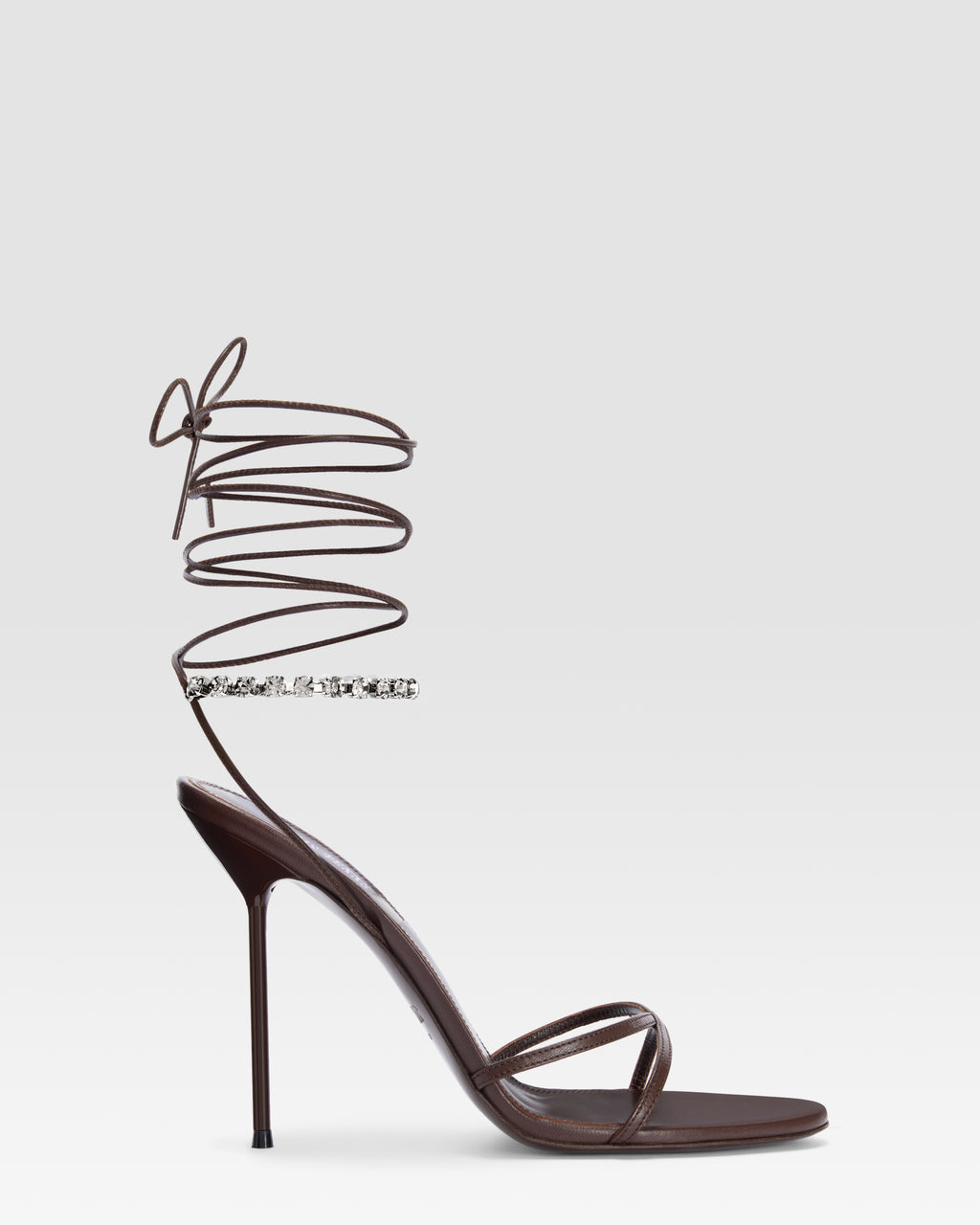 NAPPA LEATHER SANDAL WITH CRYSTALS