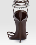 NAPPA LEATHER SANDAL WITH CRYSTALS