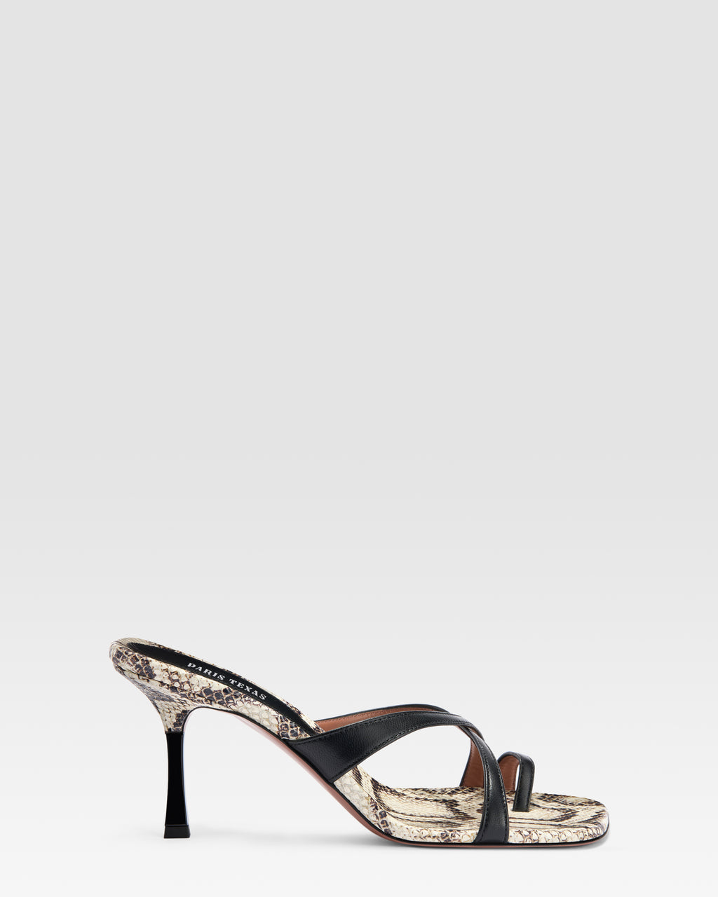 MULE DE NAPA Y PIEL CON EFECTO PITON