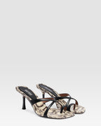 MULE DE NAPA Y PIEL CON EFECTO PITON