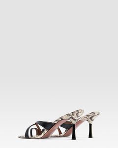 MULE DE NAPA Y PIEL CON EFECTO PITON