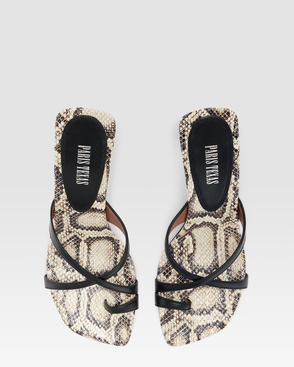 MULE DE NAPA Y PIEL CON EFECTO PITON
