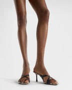 MULE DE NAPA Y PIEL CON EFECTO PITON