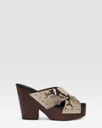 MULE DE PIEL CON EFECTO PITON